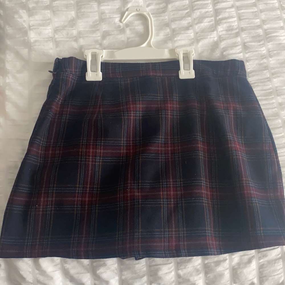 plaid mini skirt